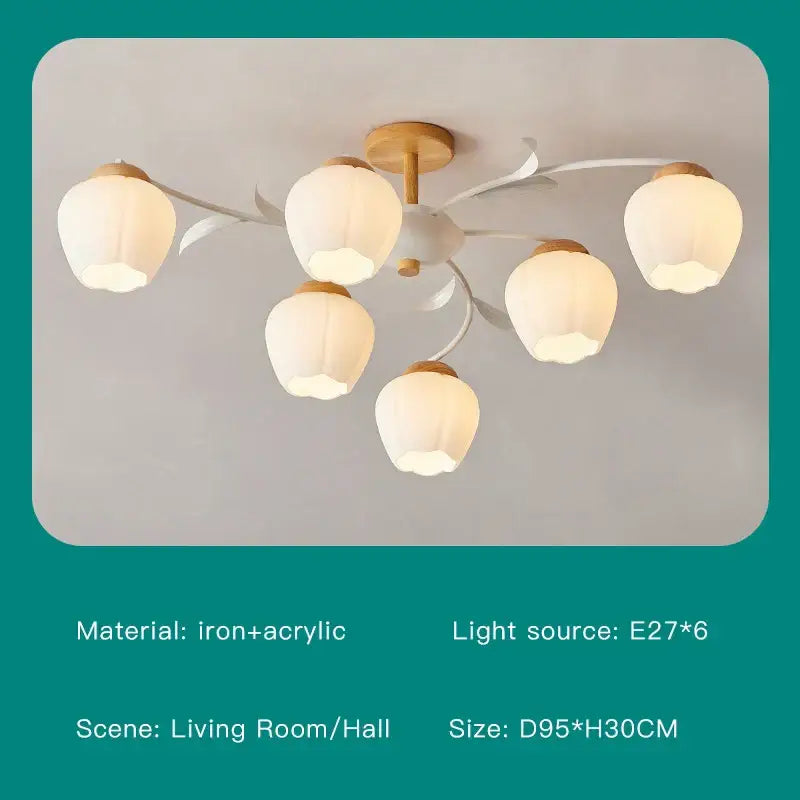 Modern white branch ceiling chandelier living room led light