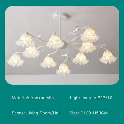 Modern white branch ceiling chandelier living room led light