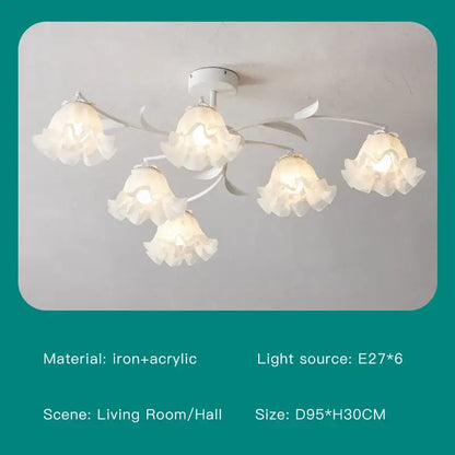 Modern white branch ceiling chandelier living room led light