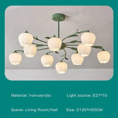 Modern white branch ceiling chandelier living room led light