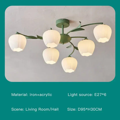 Modern white branch ceiling chandelier living room led light