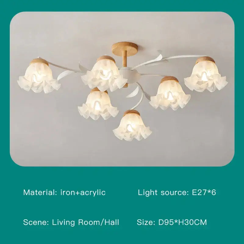 Modern white branch ceiling chandelier living room led light