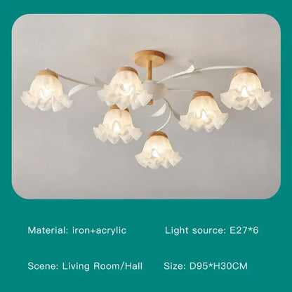 Modern white branch ceiling chandelier living room led light