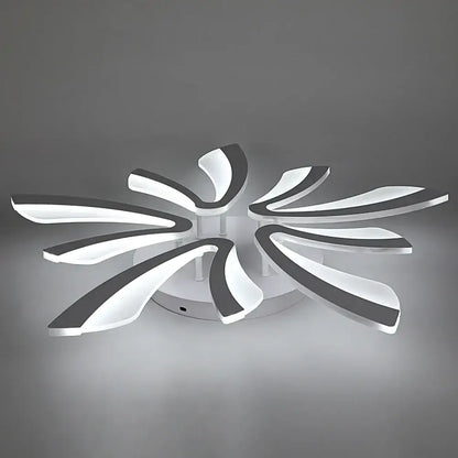 Modern white branch design led ceiling chandelier living room rc dim