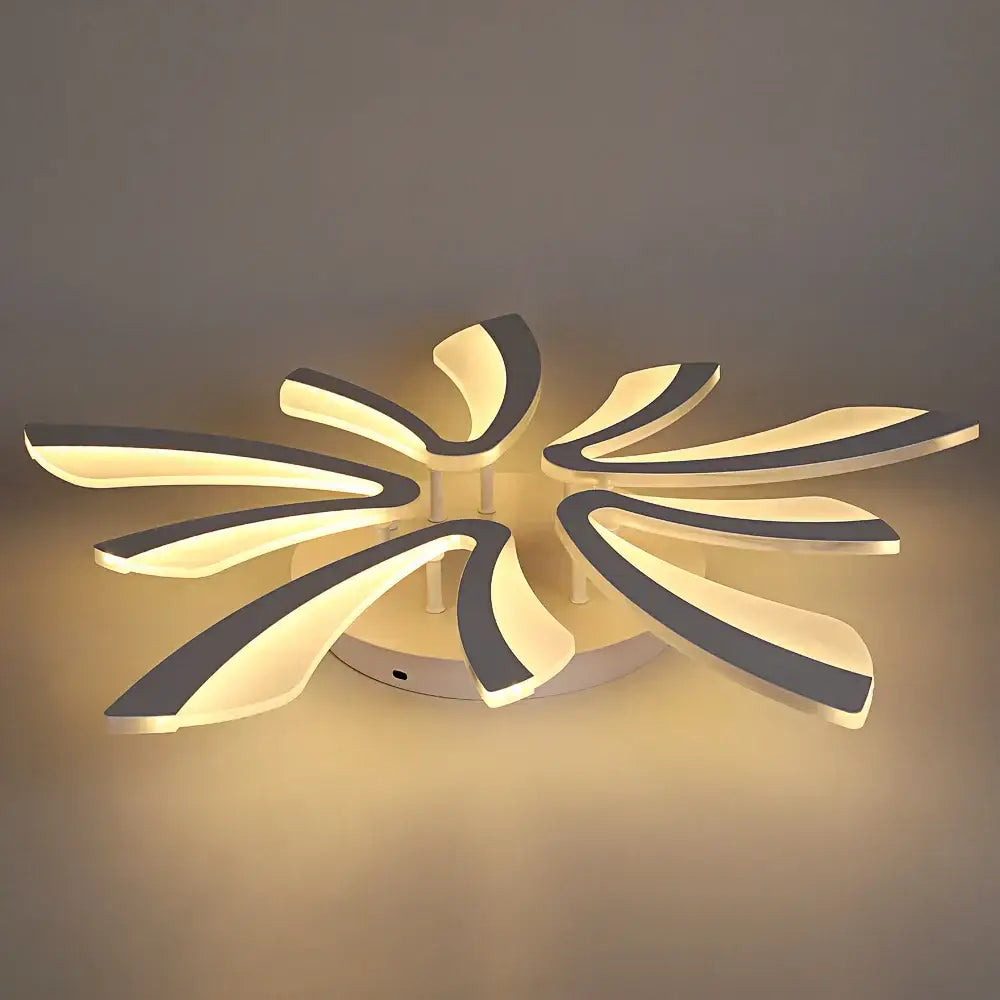 Modern white branch design led ceiling chandelier living room rc dim