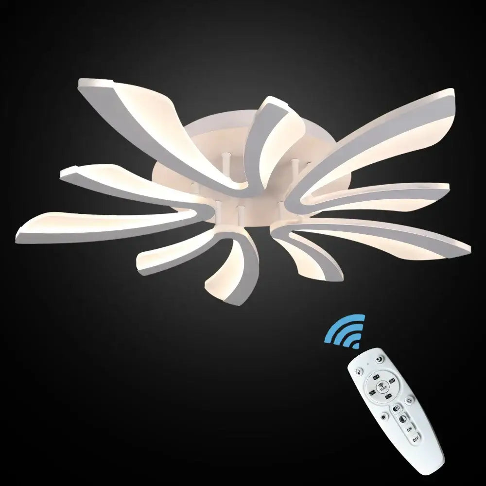 Modern white branch design led ceiling chandelier living room rc dim