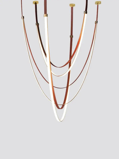 Modern white & brown designer villa chandelier dining room light