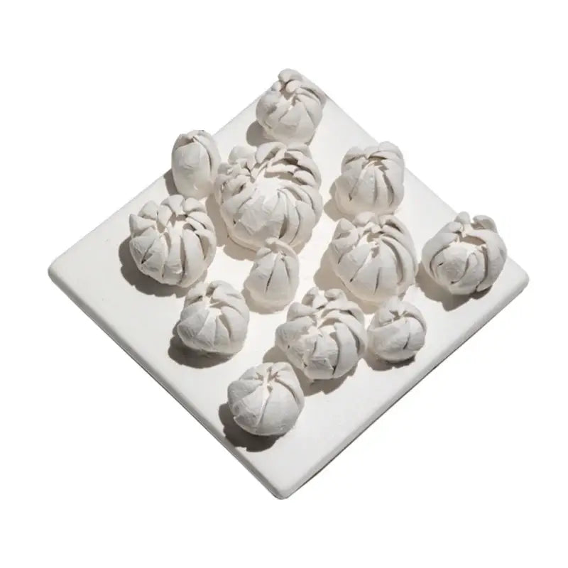 Modern white bud ceramic wall décor pendant bedroom sculptural art