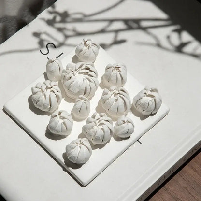 Modern white bud ceramic wall décor pendant bedroom sculptural art