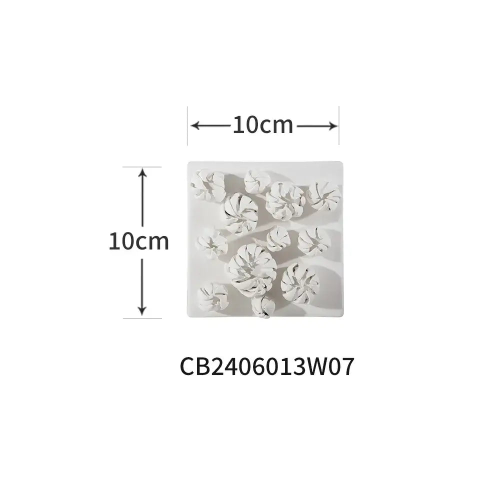 Modern white bud ceramic wall décor pendant bedroom sculptural art
