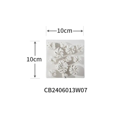 Modern white bud ceramic wall décor pendant bedroom sculptural art