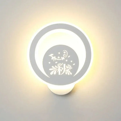 Modern white cartoon dog led wall light fixture 110v-120v bedroom