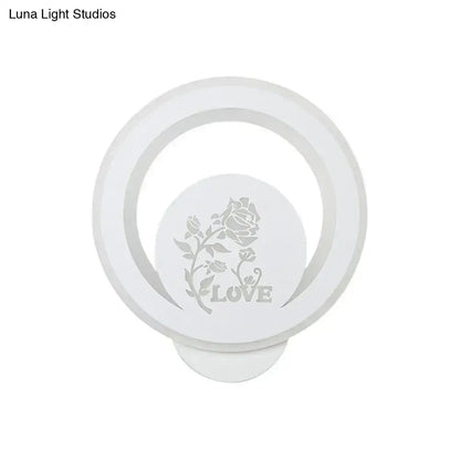 Modern white cartoon dog led wall light fixture 110v-120v bedroom