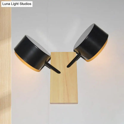 Modern white ceramic double drum wall sconce kitchen light 110v-120v