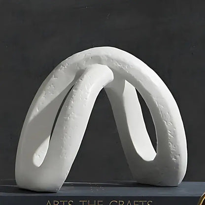 Modern white ceramic infinity symbol vase living room decor