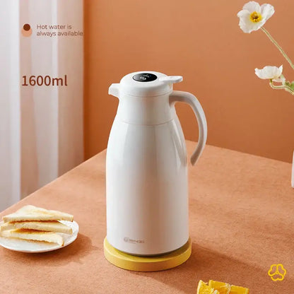 Modern white ceramic insulation kettle kitchen digital thermos bottle