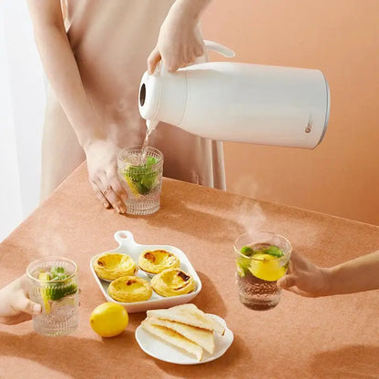 Modern white ceramic insulation kettle kitchen digital thermos bottle