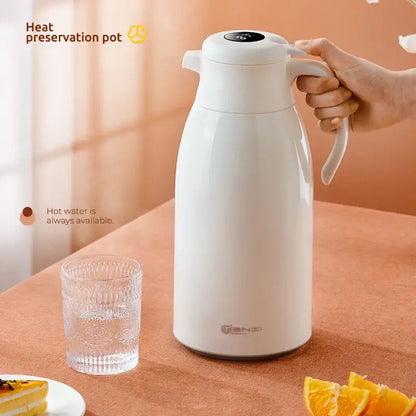 Modern white ceramic insulation kettle kitchen digital thermos bottle