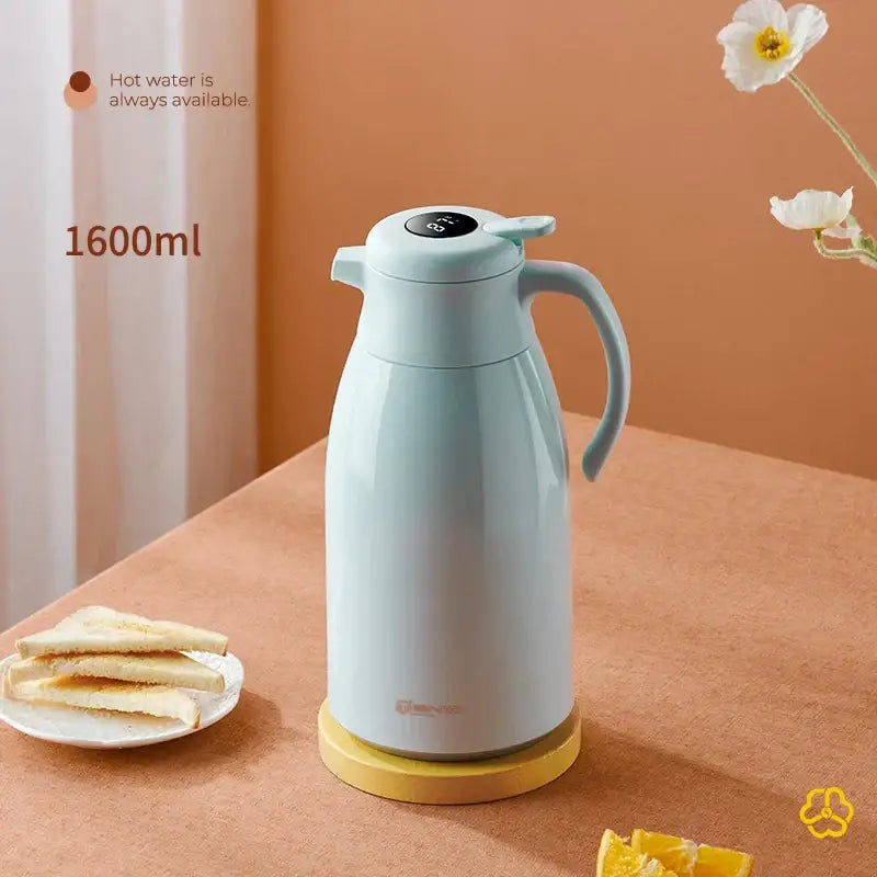 Modern white ceramic insulation kettle kitchen digital thermos bottle