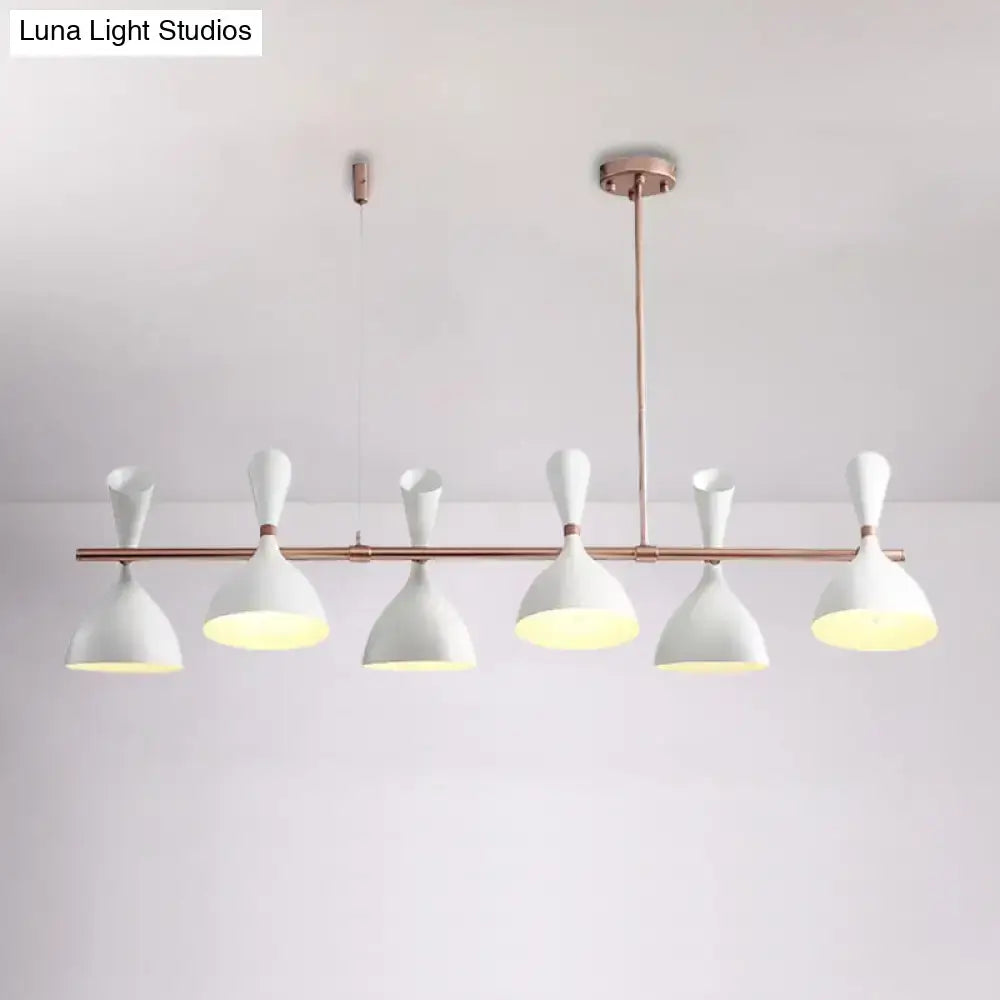 Modern white ceramic nordic hanging chandelier dining room light