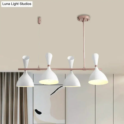 Modern white ceramic nordic hanging chandelier dining room light