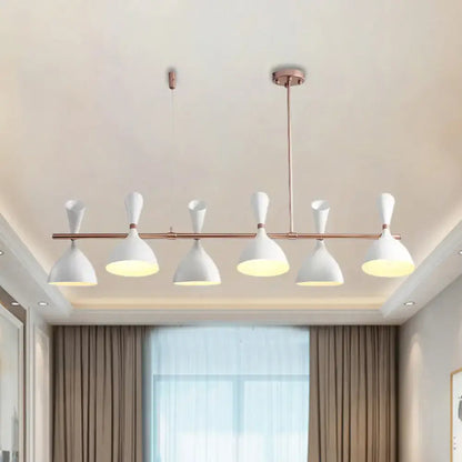 Modern white ceramic nordic hanging chandelier dining room light