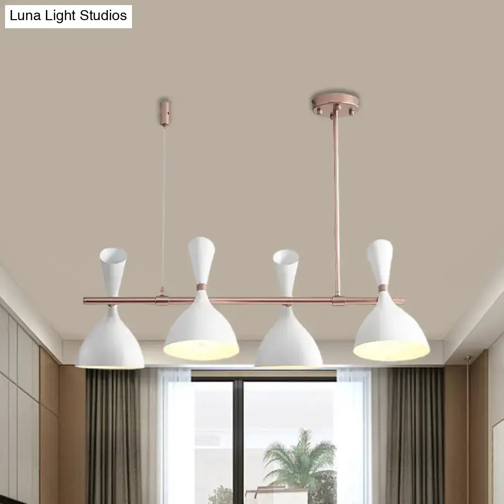 Modern white ceramic nordic hanging chandelier dining room light