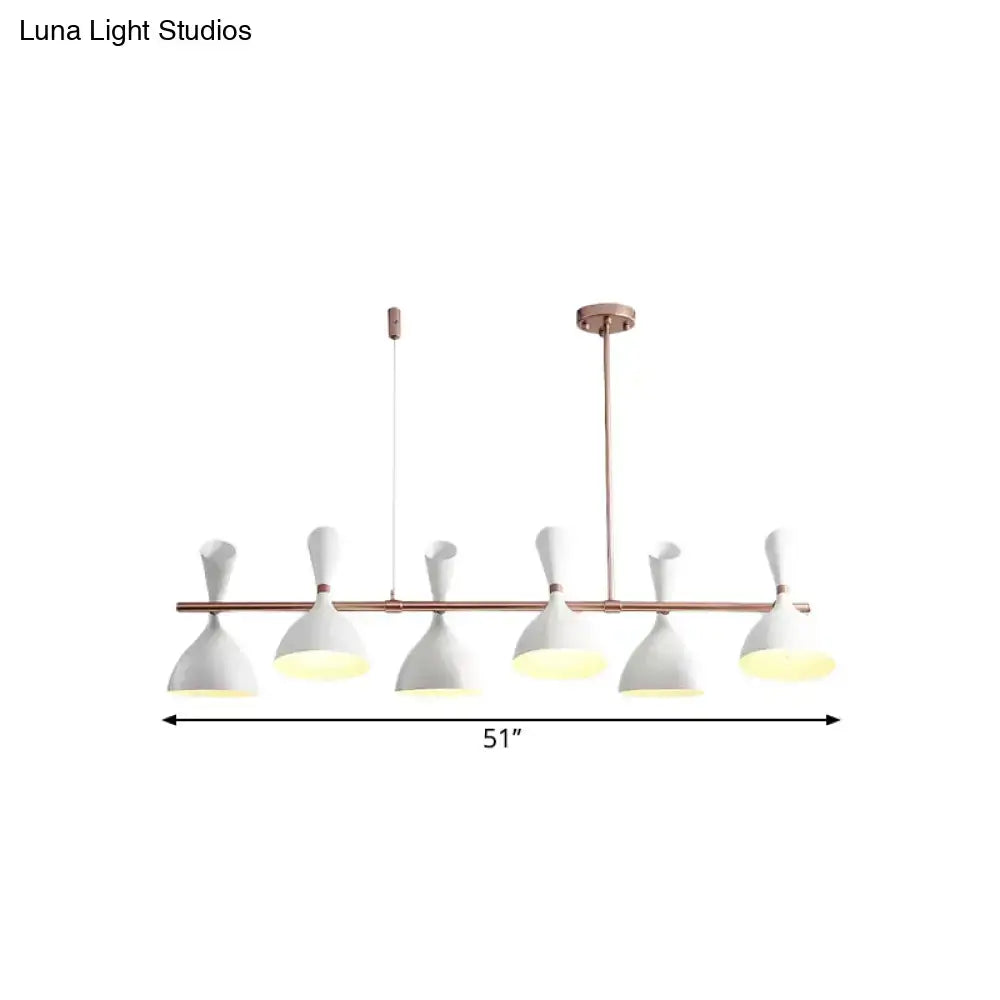 Modern white ceramic nordic hanging chandelier dining room light