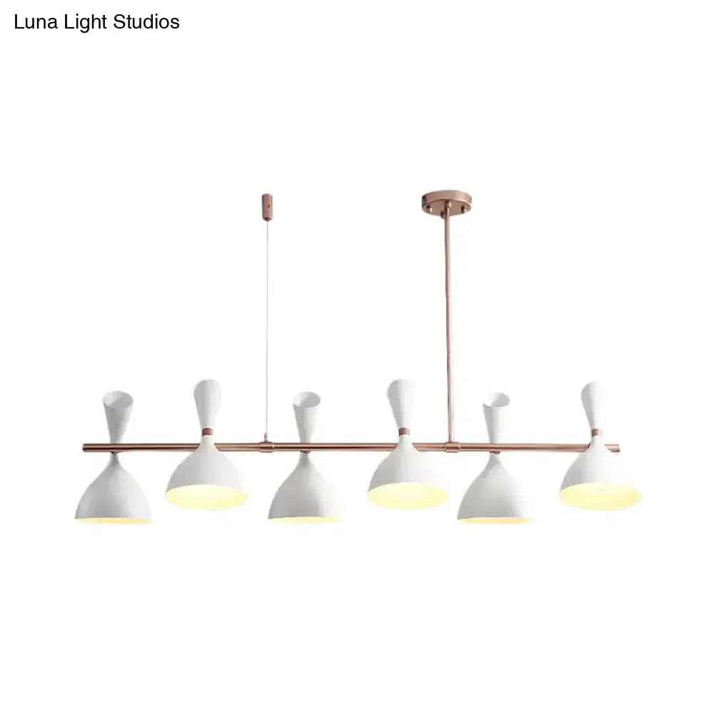 Modern white ceramic nordic hanging chandelier dining room light