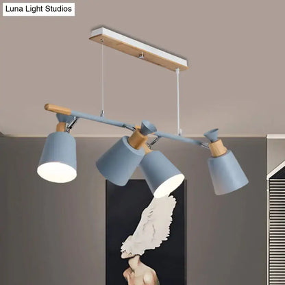Modern white ceramic nordic island light kitchen tapered shade