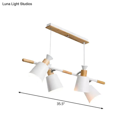 Modern white ceramic nordic island light kitchen tapered shade