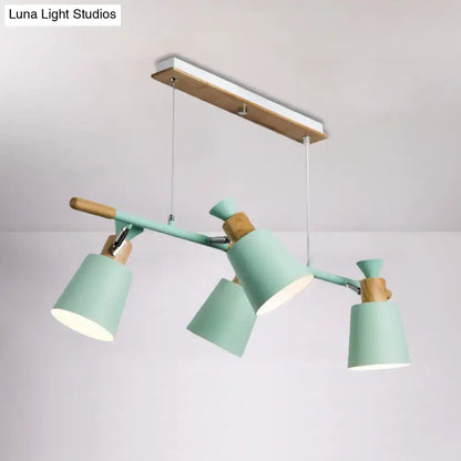 Modern white ceramic nordic island light kitchen tapered shade