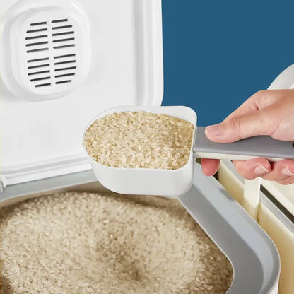Modern white ceramic rice food storage container kitchen grain bucket