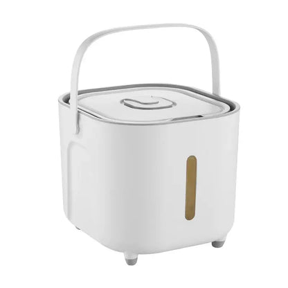 Modern white ceramic rice food storage container kitchen grain bucket