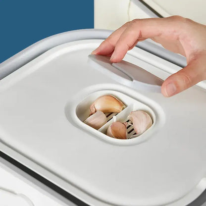 Modern white ceramic rice food storage container kitchen grain bucket
