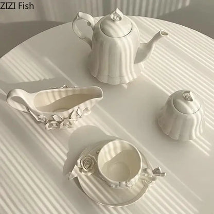 Modern white ceramic tissue box with camellia flower for living room