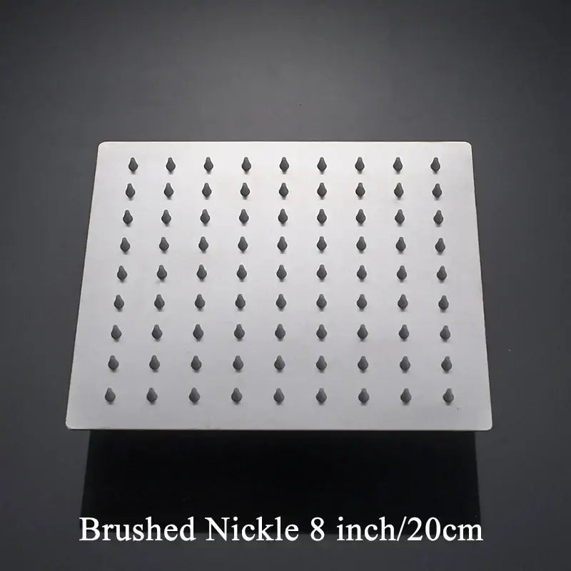 Modern white chrome square rainfall shower head bathroom fixture