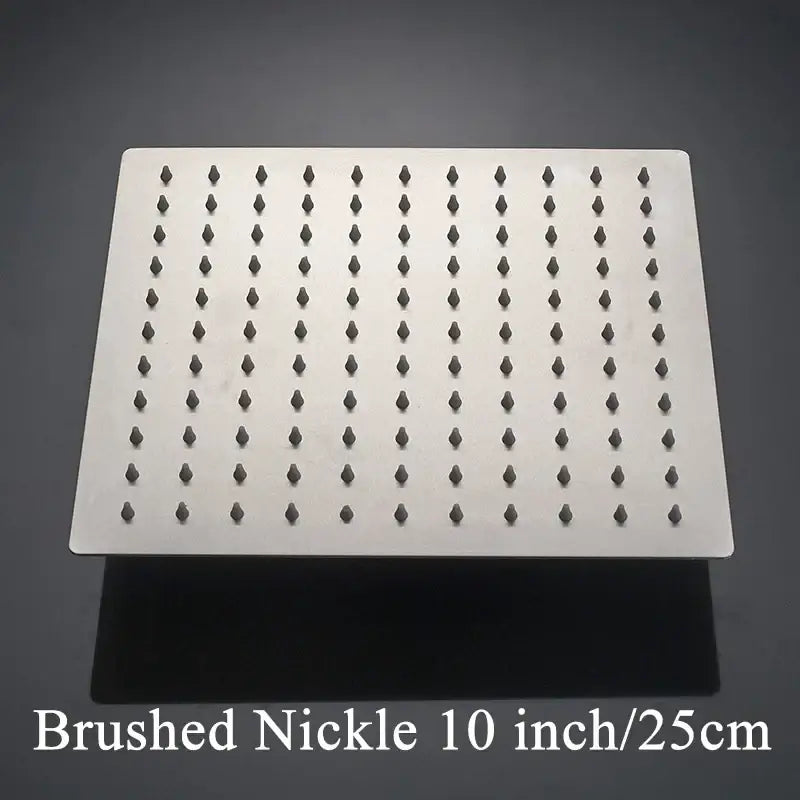 Modern white chrome square rainfall shower head bathroom fixture