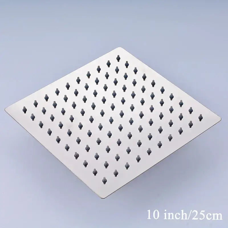 Modern white chrome square rainfall shower head bathroom fixture