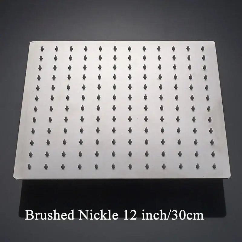 Modern white chrome square rainfall shower head bathroom fixture