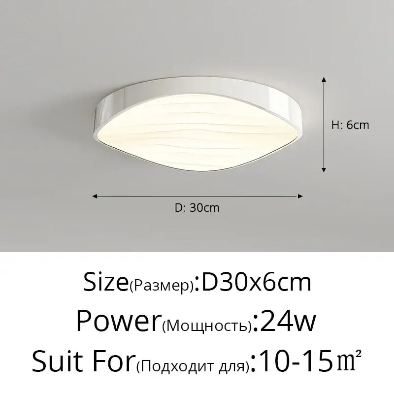 Modern white circular chandelier dining room wave textured light