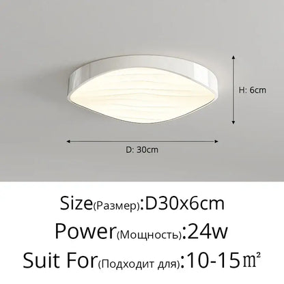 Modern white circular chandelier dining room wave textured light