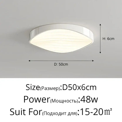 Modern white circular chandelier dining room wave textured light