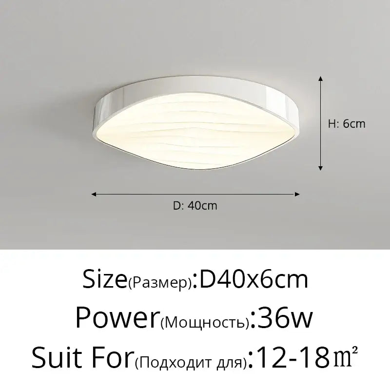 Modern white circular chandelier dining room wave textured light