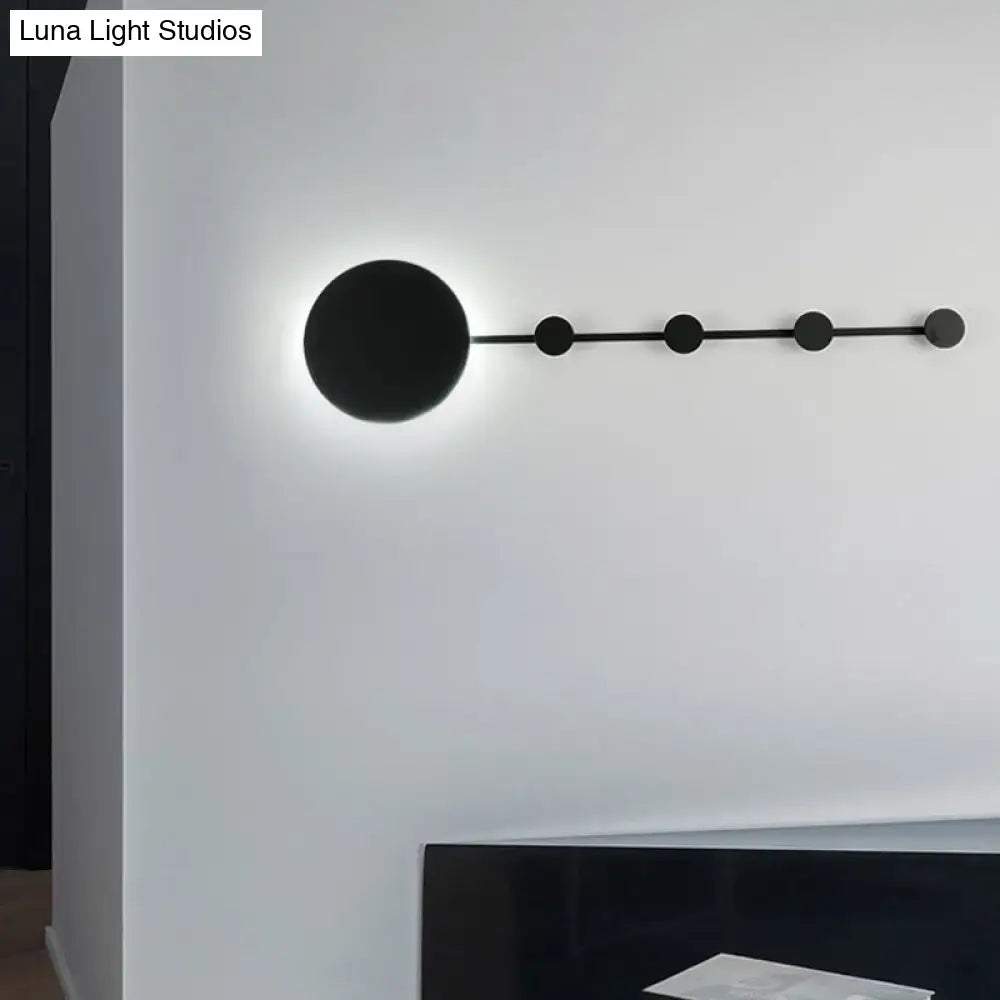 Modern white circular led wall lamp bedroom light fixture bulb included