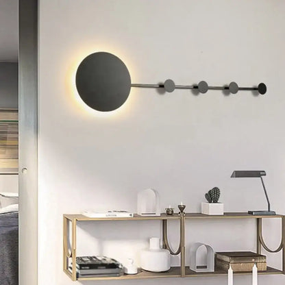 Modern white circular led wall lamp bedroom light fixture bulb included