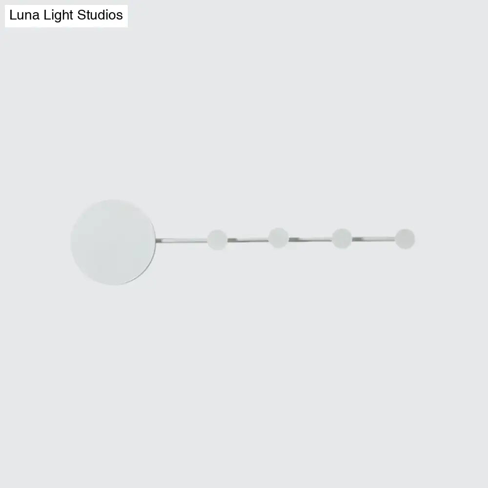 Modern white circular led wall lamp bedroom light fixture bulb included