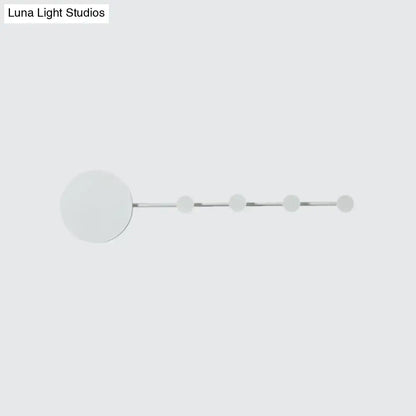 Modern white circular led wall lamp bedroom light fixture bulb included