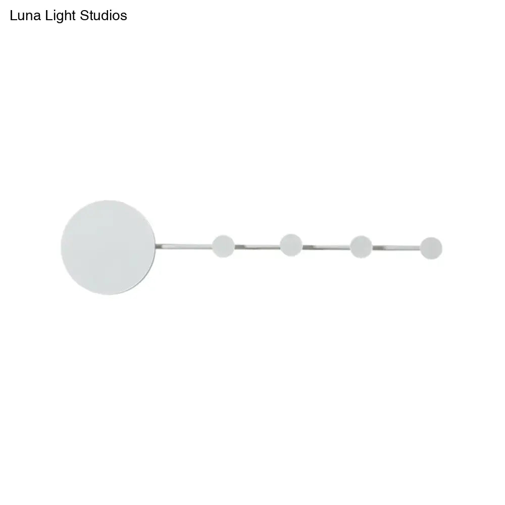 Modern white circular led wall lamp bedroom light fixture bulb included