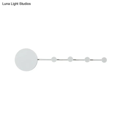 Modern white circular led wall lamp bedroom light fixture bulb included